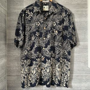 M.E Sport Navy Blue Hawaiian Shirt